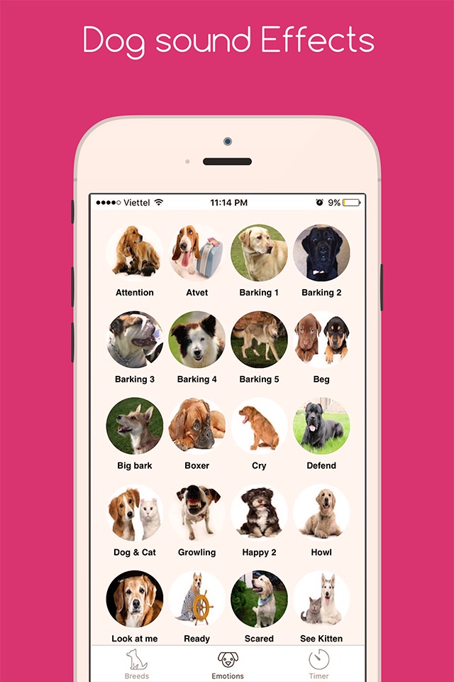 Dog Breeds: Dogs barking sounds, identification, whisperer, emotional free screenshot 2