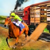 Transporter Train Horse Racing - Transport Champion Derby Horse For Racing Game In Cargo Truck