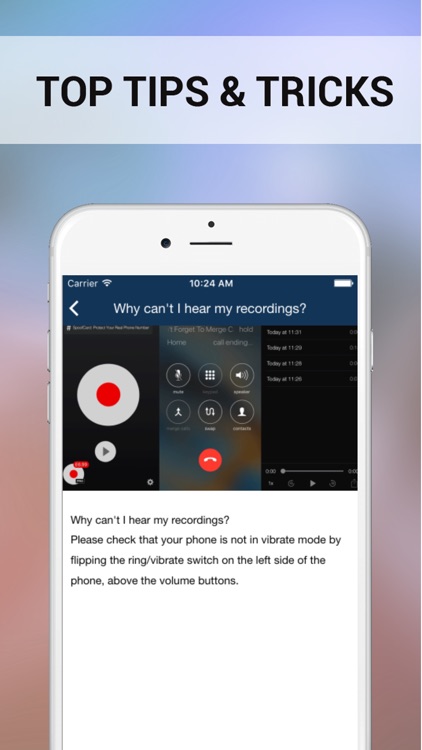 Guide for TapeACall Pro - Record Phone Calls. Call Recorder For Interviews on iPhone