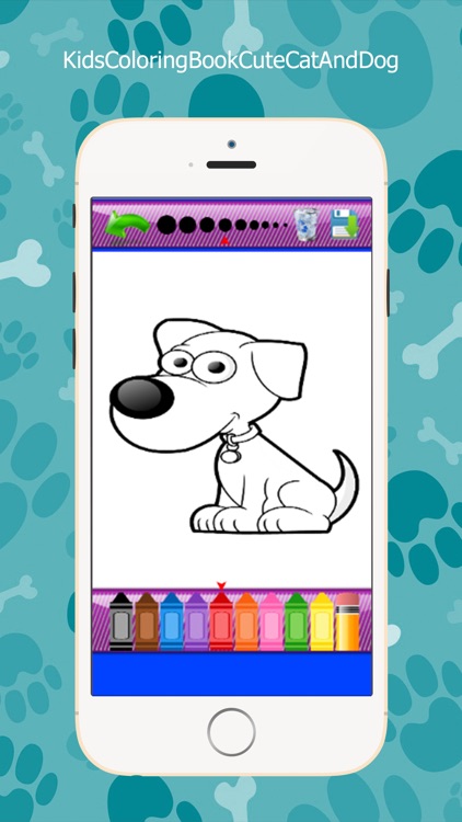 Kids Coloring Book Cute Cat And Dog screenshot-3