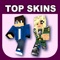 Top Skins for Minecraft PE (Pocket Edition) - Best Free Skins App for MCPE