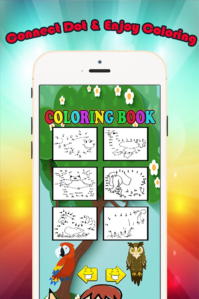 Animals Dot to Dot Coloring Book - Kids free learning games screenshot 4