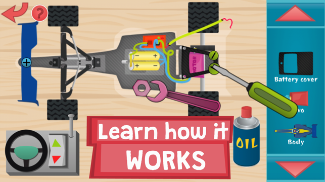 ‎Kids RC Toy car mechanics Game for curious boys and girls to look, interact, listen and learn Screenshot