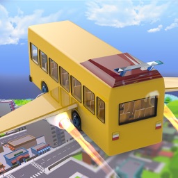 Futuristic Flying Bus Pilot - Extreme Rescue Bus Flight and Transport 3D Simulator