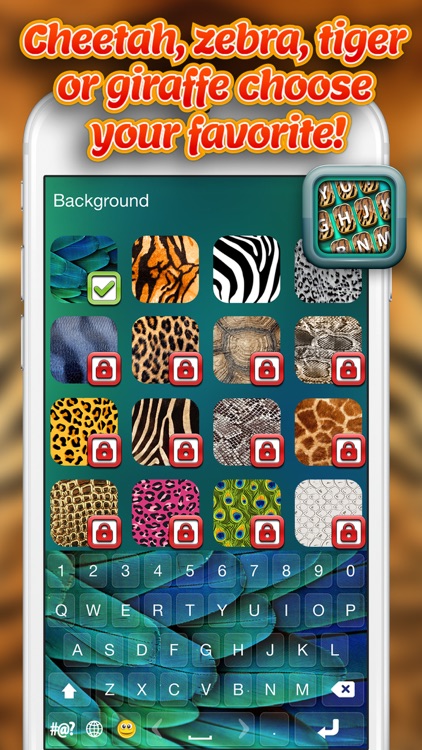 Animal Print Keyboard – Zoo Skins and Fashion Background Themes for Custom Keyboards screenshot-3