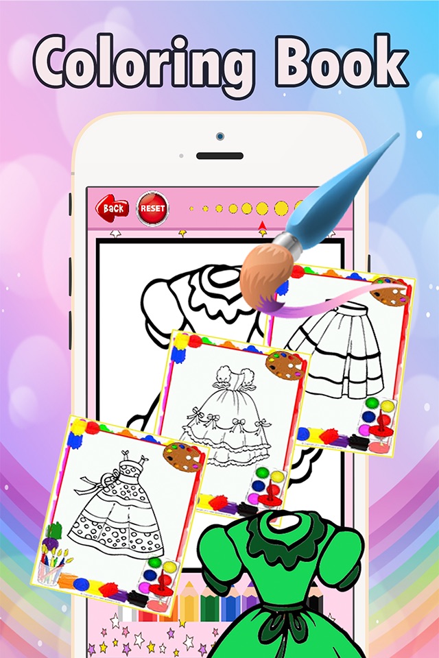 Girl Dress Up Coloring Book: fun with these coloring pages games free for kids screenshot 2