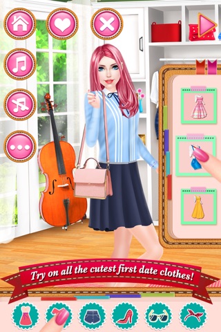 High School First Date Salon - Teenage Crush Story: SPA Dressup Makeover Game screenshot 4