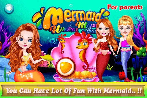 Mermaid Hairstyle Makeup Salon girls games screenshot 2
