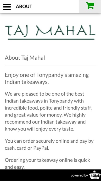 Taj Mahal Indian Takeaway screenshot-3