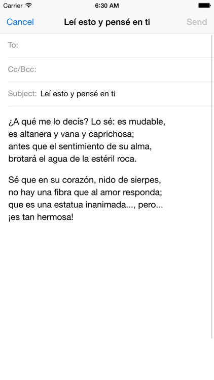 Love Poems in Spanish