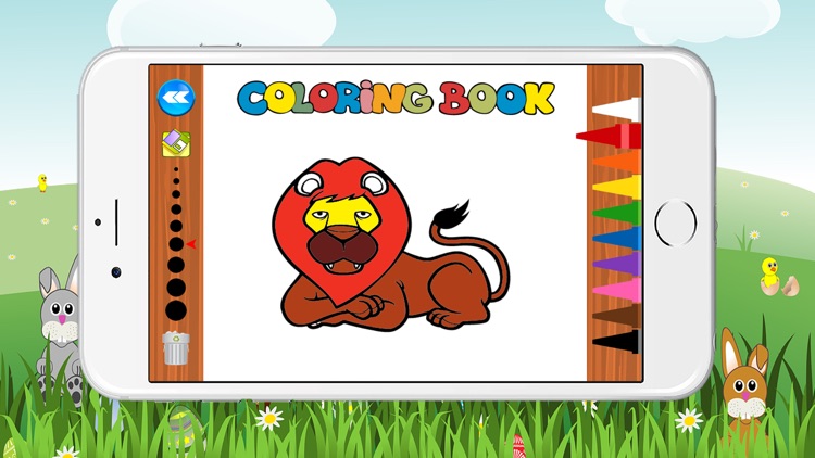 Coloring Book Animals Pages Game for Kindergarten