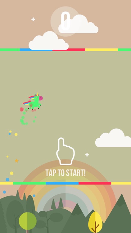 Happy Unicorn rainbow dash - endless splashy color jumper screenshot-3