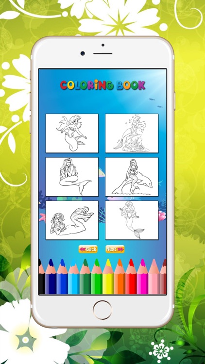 Mermaid Coloring Book For Girls: Learn to color and draw a Mermaid, Free games for children