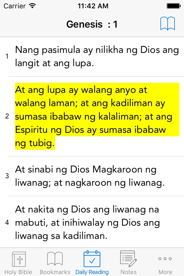 Tagalog Bible (Ang Biblia): Easy to use Bible App in Flipino for daily offline Bible book reading screenshot 2