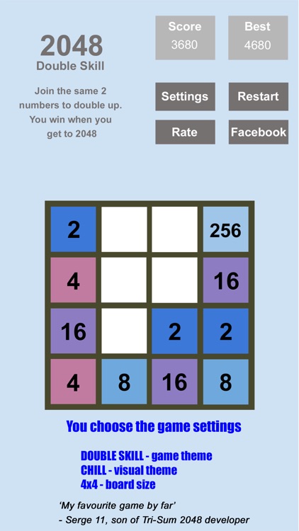 Tri-Sum 2048 - Fun & Cool Math Puzzle Addition Games including Fibonacci Numbers screenshot-0