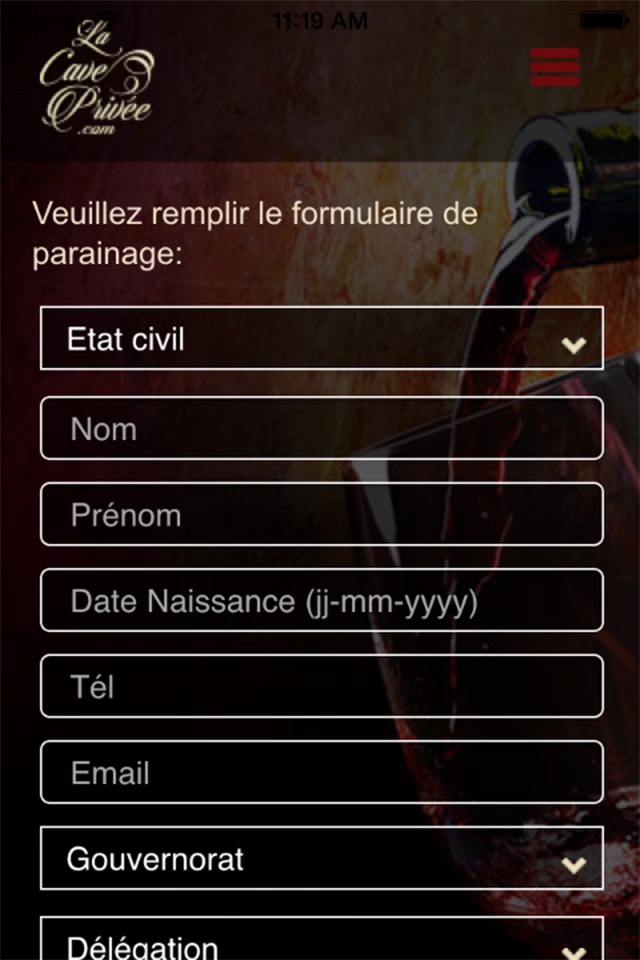 Parrainage screenshot 2