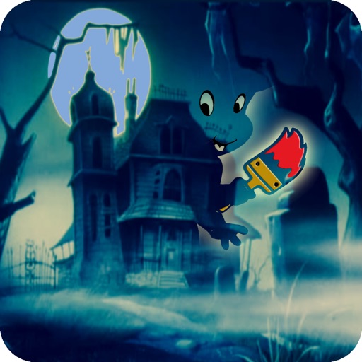 Painting Casper The Ghost Version Game For Kids Icon