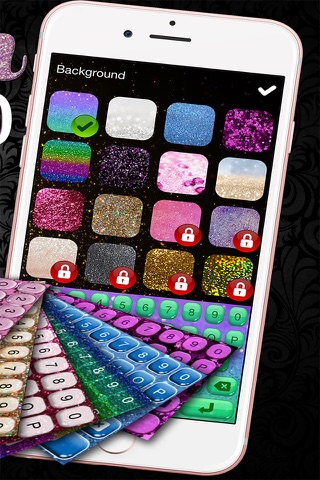 Glitter Keyboard Skins – Customize Keyboards with Glowing Backgrounds, New Emoji.s and Fonts screenshot 2