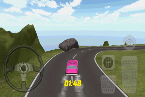 Pink Car Hill Racing screenshot 3