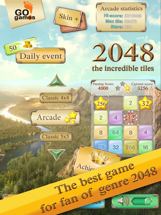 The Incredible Tiles 2048 Screenshot