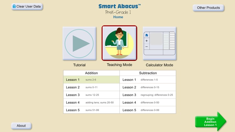 Smart Abacus™  PreK-Grade 1 – Addition and Subtraction