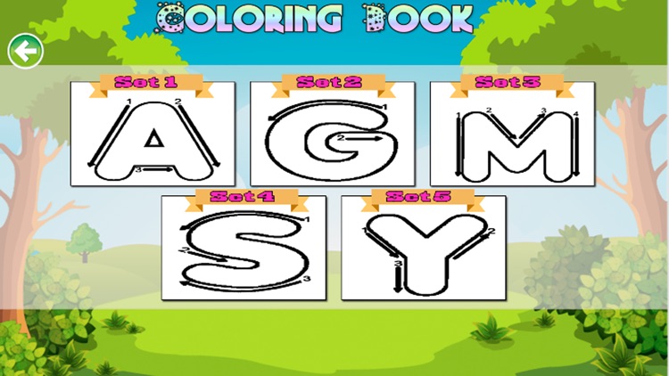 Learn ABC Coloring Book - Printable Coloring Pages with Finger Painting Educational Learning Games For Kid & Toddler