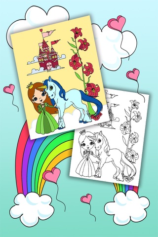 Unicorn coloring book for kids -paint & color fantastic animals - Premium screenshot 3
