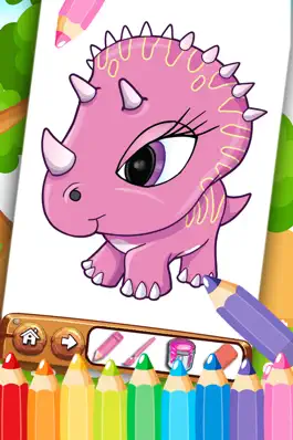 Game screenshot 123 dinosaur coloring pages : all in one dino coloring book for kids hack