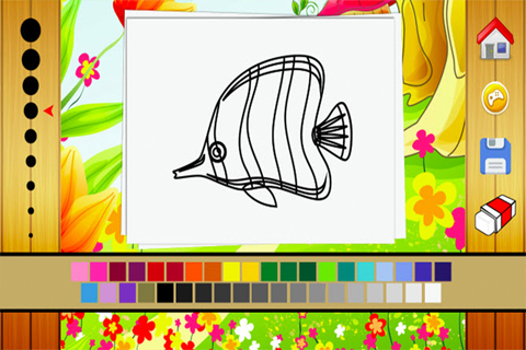 Sea Animal Coloring Book - Drawing and Painting Colorful for kids games free screenshot 3