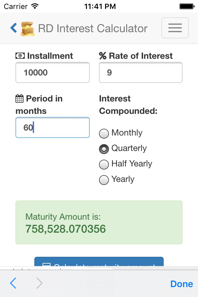 Bank Interest Calculator screenshot 3