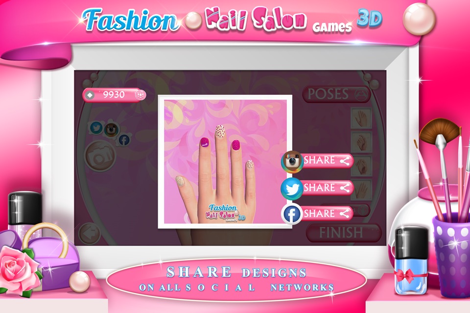 Fashion Nail Salon Games 3D screenshot 4