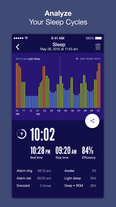 Bedtijd: Smart Alarm iPhone app afbeelding 2