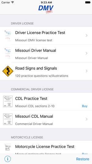 Missouri DMV Test Prep