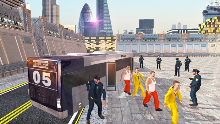 Flying Bus Transport Prisoner - Transfer Criminals into Jail in Transporter Bus Simulator