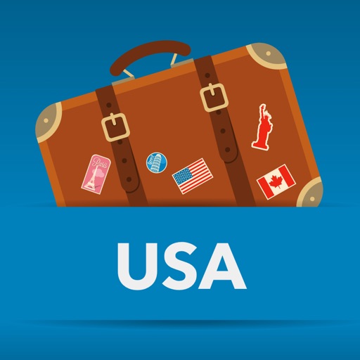 USA United States offline map and free travel guide icon