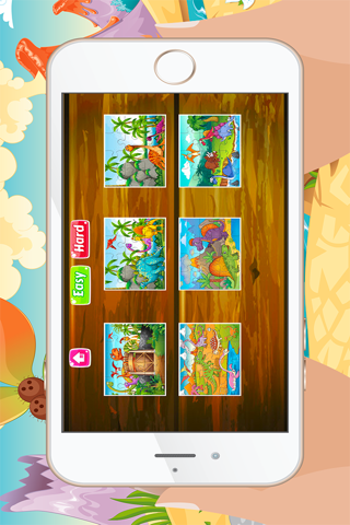 Dinosaur Jigsaw Puzzles - Cute Dino Learning Games Free for Kids Toddler and Preschool screenshot 2