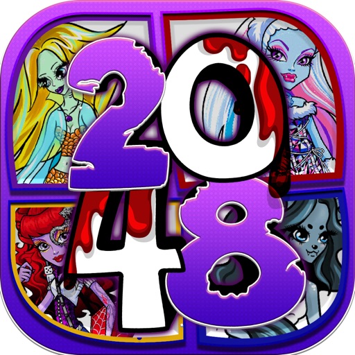 2048 + UNDO Number Puzzle Game “ Monster Dolls Edition ”