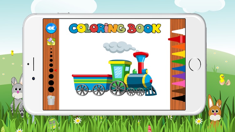 Trains Coloring Book for Kids Game