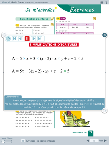 iParcours Maths 5e screenshot 4