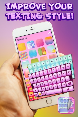 Cute Fonts and Emoticons – Rainbow Keyboard Skins With Color.ful Themes to Pimp Your Text.s screenshot 2