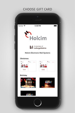 Holcim E-Card screenshot 3