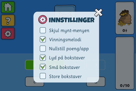 Alfabetisk rekkefølge screenshot 2