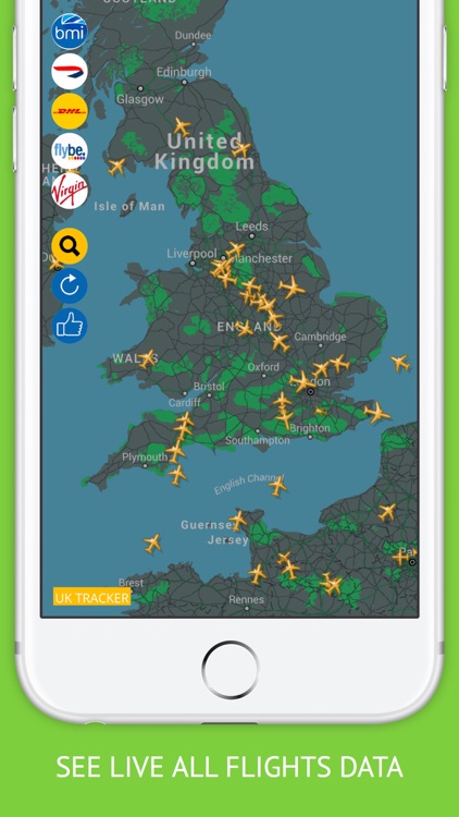 UK Flights : Bmi, British Airways, Flybe Flight Tracker & Air Radar