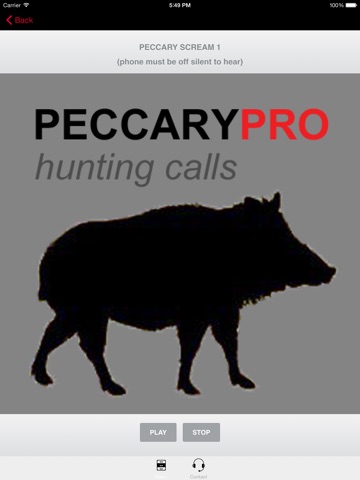 REAL Peccary Calls and Peccary Sounds for Peccary Hunting - BLUETOOTH COMPATIBLE screenshot 2