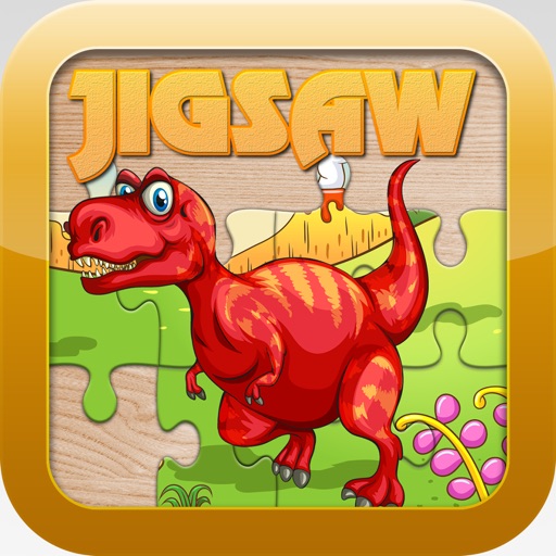 Dinosaur Games for kids Free ! - Cute Dino Train Jigsaw Puzzles for Preschool and Toddlers iOS App