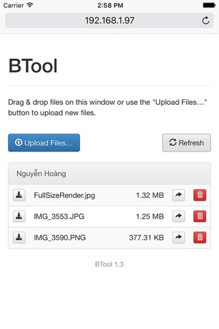 BTool - Wireless file transfer screenshot 3