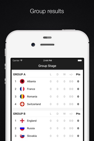 EURO 2016 - Scoreboard,Football schedule,Matches reminder screenshot 3