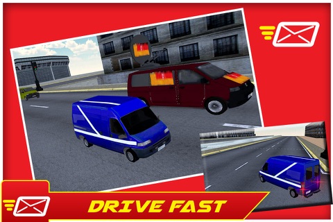 City Mail Delivery Van Sim 3D screenshot 2