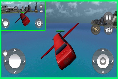 Floating Limo Flying Car Simulator - Futuristic Driving Stunts - Airplane Flight Pilot screenshot 4