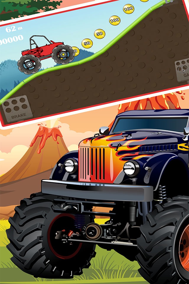 Monster 4x4 Truck hill game  - car racing game screenshot 2